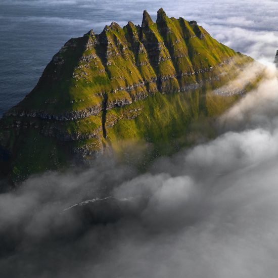 Aerial View Faroe Island 