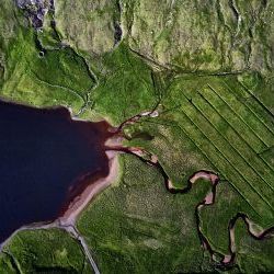 Drone view Faroe Island 