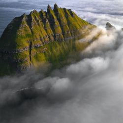 Aerial View Faroe Island 